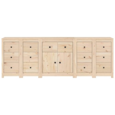 vidaXL Συρταριέρα 230x35x80cm από Μασίφ Ξύλο Πεύκου 1 τεμ.