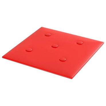 vidaXL Πάνελ Τοίχου 12 τεμ. Κόκκινα 30 x 30 εκ. 1,08 μ² Συνθ. Δέρμα