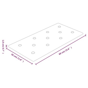 vidaXL Πάνελ Τοίχου 12 τεμ. Γκρι 60 x 30 εκ. 2,16 μ² Συνθετικό Δέρμα