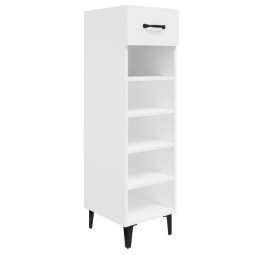 vidaXL Παπουτσοθήκη Λευκή 30x35x105cm από Επεξεργασμένο Ξύλο