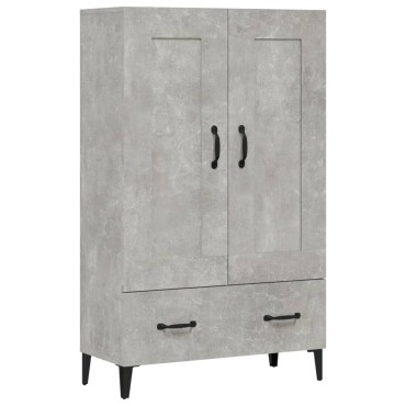 vidaXL Ντουλάπι Γκρι Σκυροδέματος 70x31x115cm από Επεξεργασμένο Ξύλο 1 τεμ.