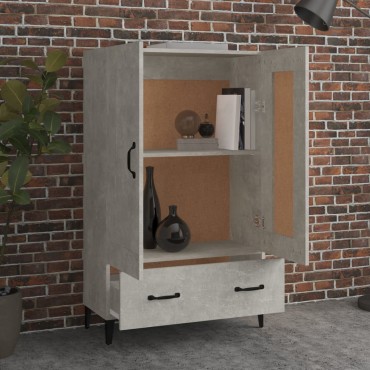 vidaXL Ντουλάπι Γκρι Σκυροδέματος 70x31x115cm από Επεξεργασμένο Ξύλο 1 τεμ.