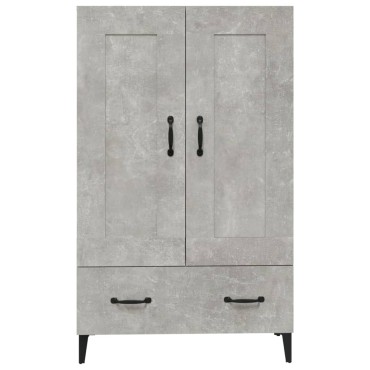 vidaXL Ντουλάπι Γκρι Σκυροδέματος 70x31x115cm από Επεξεργασμένο Ξύλο 1 τεμ.