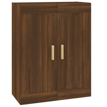 vidaXL Ντουλάπι Τοίχου Καφέ Δρυς 69,5x32,5x90cm Επεξεργασμένο Ξύλο 1 τεμ.