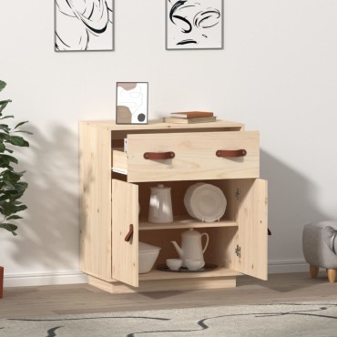 vidaXL Ντουλάπι 65,5x40x75cm από Μασίφ Ξύλο Πεύκου 1 τεμ.