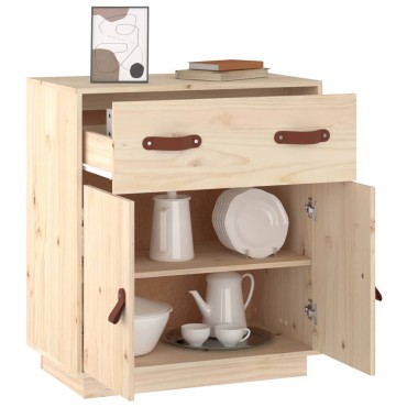 vidaXL Ντουλάπι 65,5x40x75cm από Μασίφ Ξύλο Πεύκου 1 τεμ.