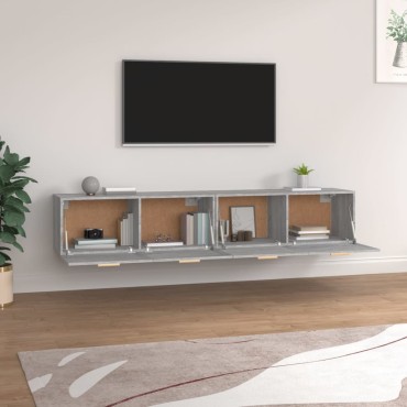 vidaXL Ντουλάπια Τοίχου 2 τεμ. Sonoma 100x36,5x35cm Επεξ. Ξύλο