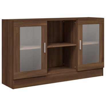 vidaXL Βιτρίνα Καφέ Δρυς 120x30,5x70cm από Επεξεργασμένο Ξύλο 1 τεμ.