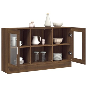vidaXL Βιτρίνα Καφέ Δρυς 120x30,5x70cm από Επεξεργασμένο Ξύλο 1 τεμ.
