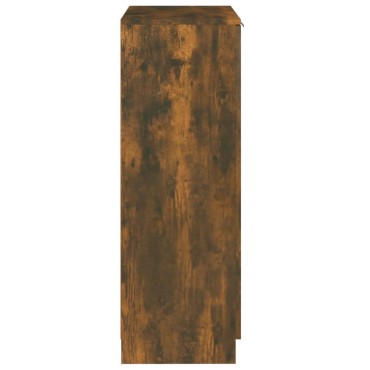 vidaXL Παπουτσοθήκη Καπνιστή Δρυς 59x35x100cm από Επεξεργασμένο Ξύλο 1 τεμ.