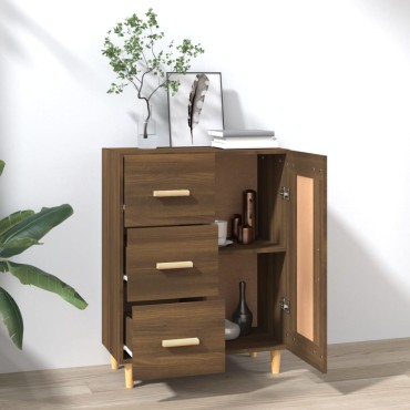 vidaXL Ντουλάπι Καφέ Δρυς 69,5x34x90cm από Επεξεργασμένο Ξύλο 1 τεμ.