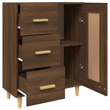 vidaXL Ντουλάπι Καφέ Δρυς 69,5x34x90cm από Επεξεργασμένο Ξύλο 1 τεμ.