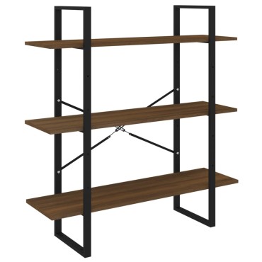 vidaXL Βιβλιοθήκη Καφέ Δρυς 100x30x105cm από Επεξεργασμένο Ξύλο 1 τεμ.