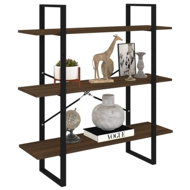 vidaXL Βιβλιοθήκη Καφέ Δρυς 100x30x105cm από Επεξεργασμένο Ξύλο 1 τεμ.