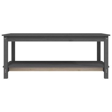 vidaXL Τραπεζάκι Σαλονιού Γκρι 110x55x45cm από Μασίφ Ξύλο Πεύκου 1 τεμ.