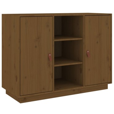 vidaXL Ντουλάπι Καφέ Μελί 100x4x75cm από Μασίφ Ξύλο Πεύκου 1 τεμ.