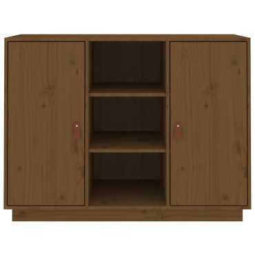 vidaXL Ντουλάπι Καφέ Μελί 100x4x75cm από Μασίφ Ξύλο Πεύκου 1 τεμ.