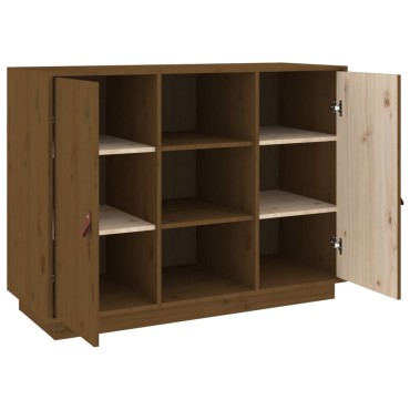vidaXL Ντουλάπι Καφέ Μελί 100x4x75cm από Μασίφ Ξύλο Πεύκου 1 τεμ.