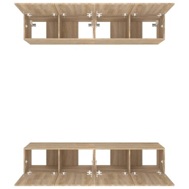 vidaXL Έπιπλα Τηλεόρασης 4 τεμ. Sonoma Δρυς 80x30x30cm Επεξ. Ξύλο