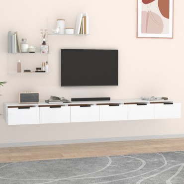 vidaXL Ντουλάπια Τοίχου 2 τεμ. Λευκό. 102x30x32cm Επεξ. Ξύλο