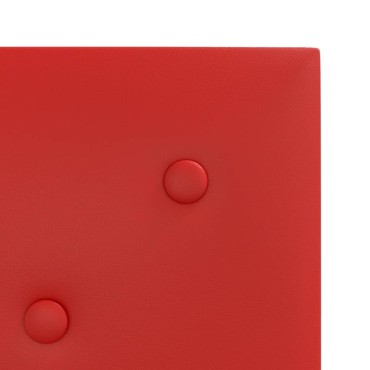 vidaXL Πάνελ Τοίχου 12 τεμ. Μπορντό 30 x 30 εκ. 1,08 μ² Συνθ. Δέρμα