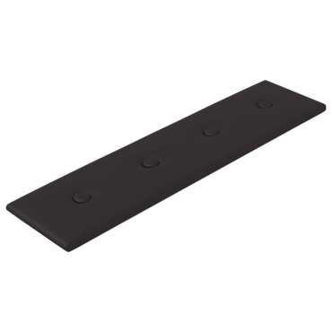 vidaXL Πάνελ Τοίχου 12 τεμ. Μαύρα 60x15 εκ. 1,08 μ² Συνθετικό Δέρμα