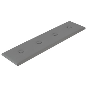 vidaXL Πάνελ Τοίχου 12 τεμ. Γκρι 60 x 15 εκ. 1,08 μ² Συνθετικό Δέρμα