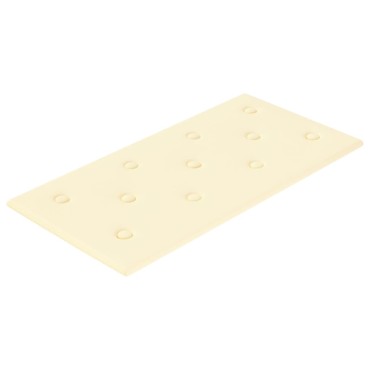 vidaXL Πάνελ Τοίχου 12 τεμ. Κρεμ 60 x 30 εκ. 2,16 μ² Συνθετικό Δέρμα