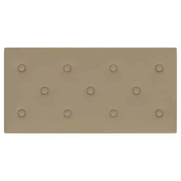 vidaXL Πάνελ Τοίχου 12 τεμ. Καπουτσίνο 60 x 30 εκ. 2,16 μ² Συνθ. Δέρμα