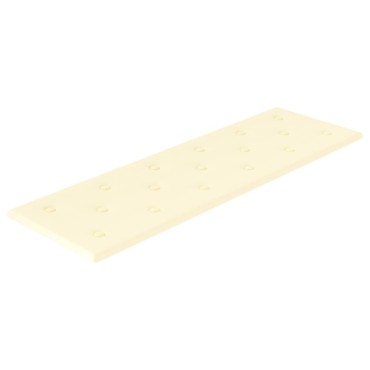 vidaXL Πάνελ Τοίχου 12 τεμ. Κρεμ 90 x 30 εκ. 3,24 μ² Συνθετικό Δέρμα