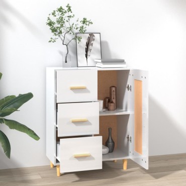 vidaXL Ντουλάπι Γυαλιστερό Λευκό 69,5x34x90cm Επεξεργασμένο Ξύλο 1 τεμ.