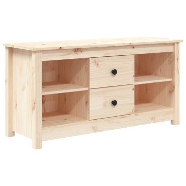 vidaXL Έπιπλο Τηλεόρασης 103x36,5x52cm από Μασίφ Ξύλο Πεύκου
