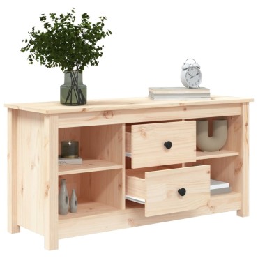 vidaXL Έπιπλο Τηλεόρασης 103x36,5x52cm από Μασίφ Ξύλο Πεύκου