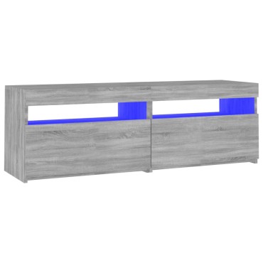 vidaXL Έπιπλο Τηλεόρασης με LED Γκρι Sonoma 120x35x40cm
