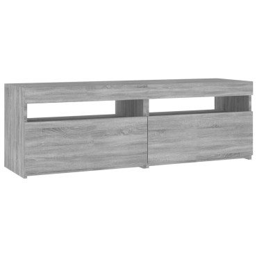 vidaXL Έπιπλο Τηλεόρασης με LED Γκρι Sonoma 120x35x40cm