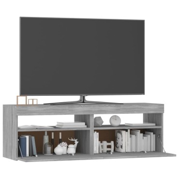 vidaXL Έπιπλο Τηλεόρασης με LED Γκρι Sonoma 120x35x40cm