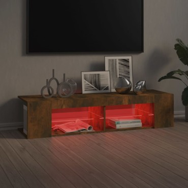 vidaXL Έπιπλο Τηλεόρασης με LED Καπνιστή Δρυς 135x39x30cm