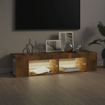 vidaXL Έπιπλο Τηλεόρασης με LED Καπνιστή Δρυς 135x39x30cm