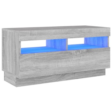 vidaXL Έπιπλο Τηλεόρασης με LED Γκρι Sonoma 80x35x40cm