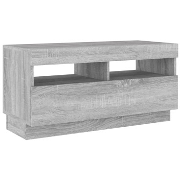 vidaXL Έπιπλο Τηλεόρασης με LED Γκρι Sonoma 80x35x40cm