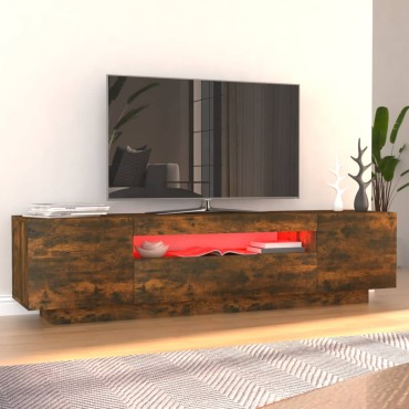 vidaXL Έπιπλο Τηλεόρασης με LED Καπνιστή Δρυς 160x35x40cm