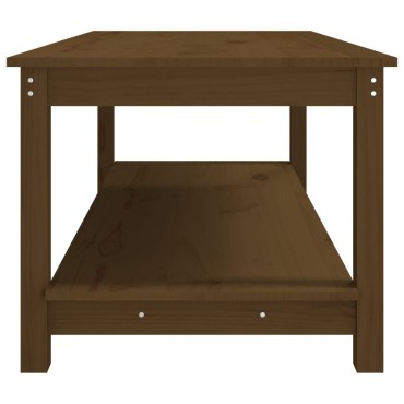vidaXL Τραπεζάκι Σαλονιού Καφέ Μελί 110x55x45cm Μασίφ Ξύλο Πεύκου 1 τεμ.