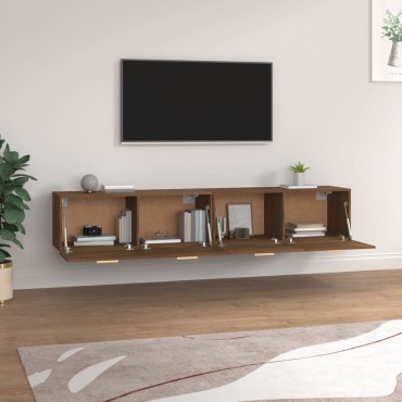 vidaXL Ντουλάπια Τοίχου 2 τεμ. Καφέ δρυς 100x36,5x35cm Επεξ. Ξύλο