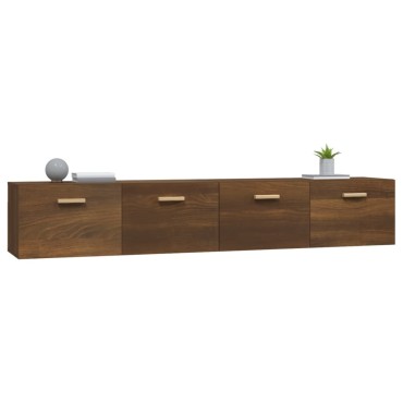 vidaXL Ντουλάπια Τοίχου 2 τεμ. Καφέ δρυς 100x36,5x35cm Επεξ. Ξύλο