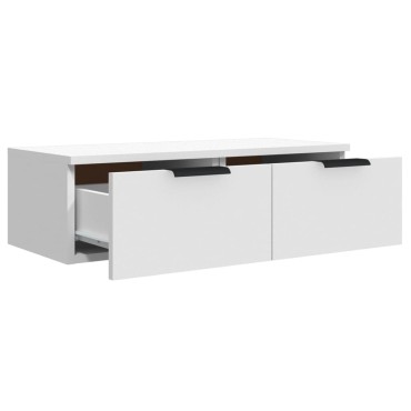 vidaXL Ντουλάπια Τοίχου 2 τεμ. Λευκά 68x30x20cm Επεξεργασμένο Ξύλο