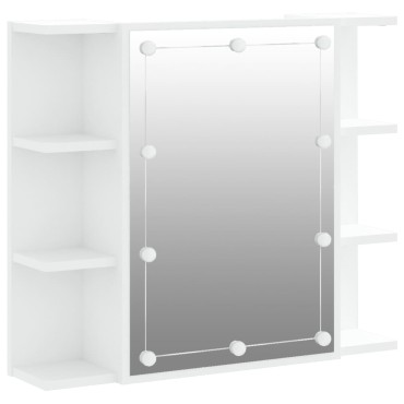 vidaXL Έπιπλο Καθρέπτη με LED Λευκό 70x16,5x60cm 1 τεμ.