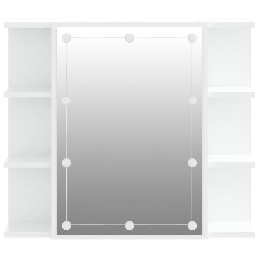 vidaXL Έπιπλο Καθρέπτη με LED Λευκό 70x16,5x60cm 1 τεμ.