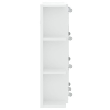 vidaXL Έπιπλο Καθρέπτη με LED Λευκό 70x16,5x60cm 1 τεμ.
