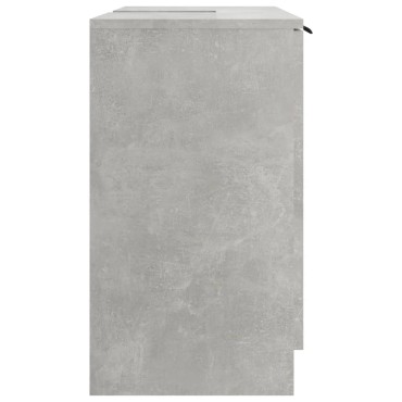 vidaXL Ντουλάπι Μπάνιου Γκρι Σκυροδέματος 64,5x33,5x59cm Επεξ. Ξύλο 1 τεμ.