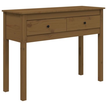vidaXL Τραπέζι κονσόλα Καφέ μελί 100x35x75cm Μασίφ Ξύλο Πεύκου 1 τεμ.